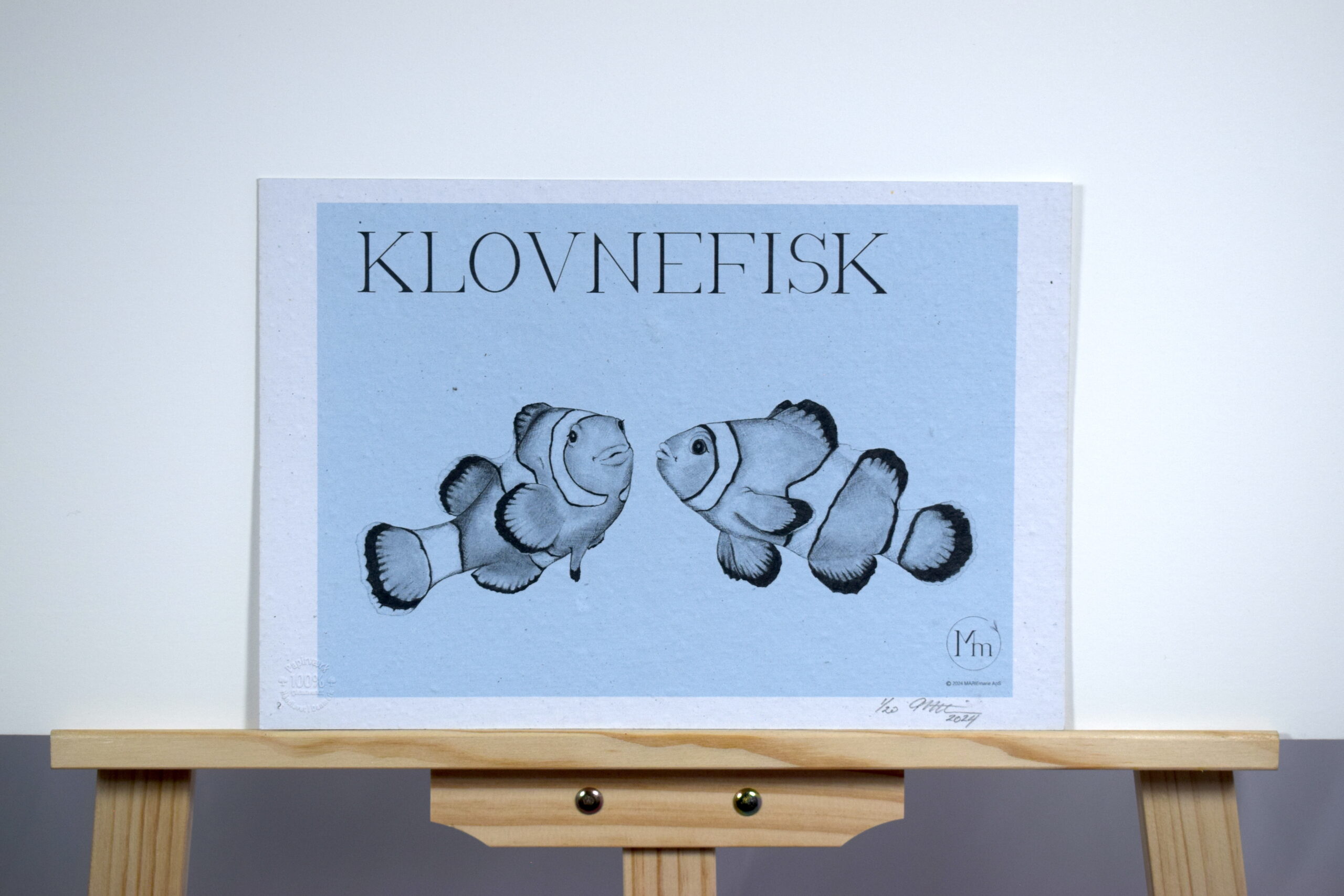 Klovnefisk (kunsttryk, A4) – Limited edition - Billede 4