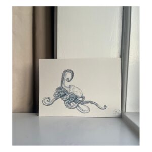 Blæksprutte (kort, A5)