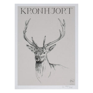 Kronhjort (kunsttryk, 30x40) - Limited edition