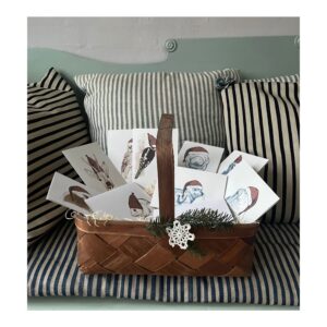 10 stk. julekort m. juledyr (Dobbeltkort, A6)