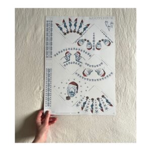 Kræmmerhuse med "Havets Juledyr" (udklipsark, A3)