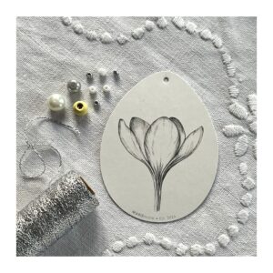 DIY påskeophæng, krokus (sølv/hvid/gul)